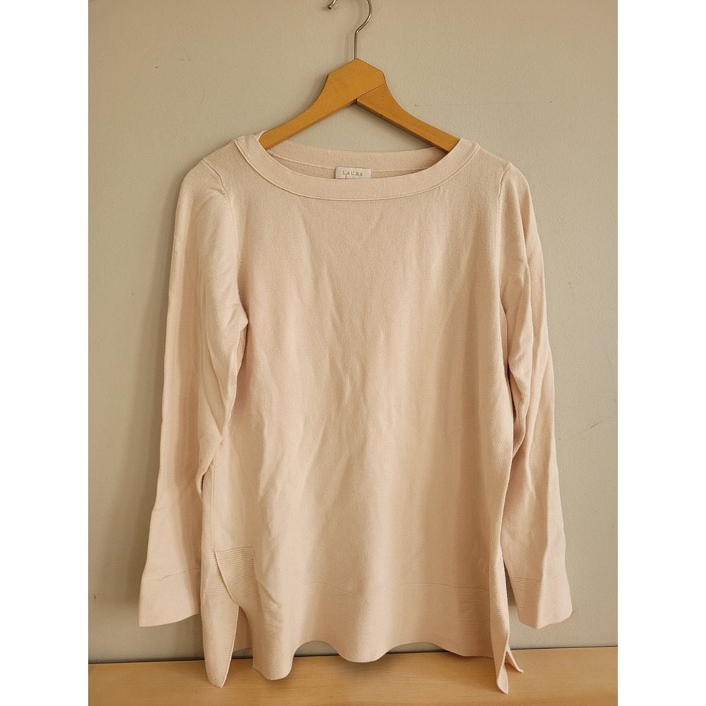 Laura Cozy Chic Ballet Core Pullover‎ Blush Sz Medium